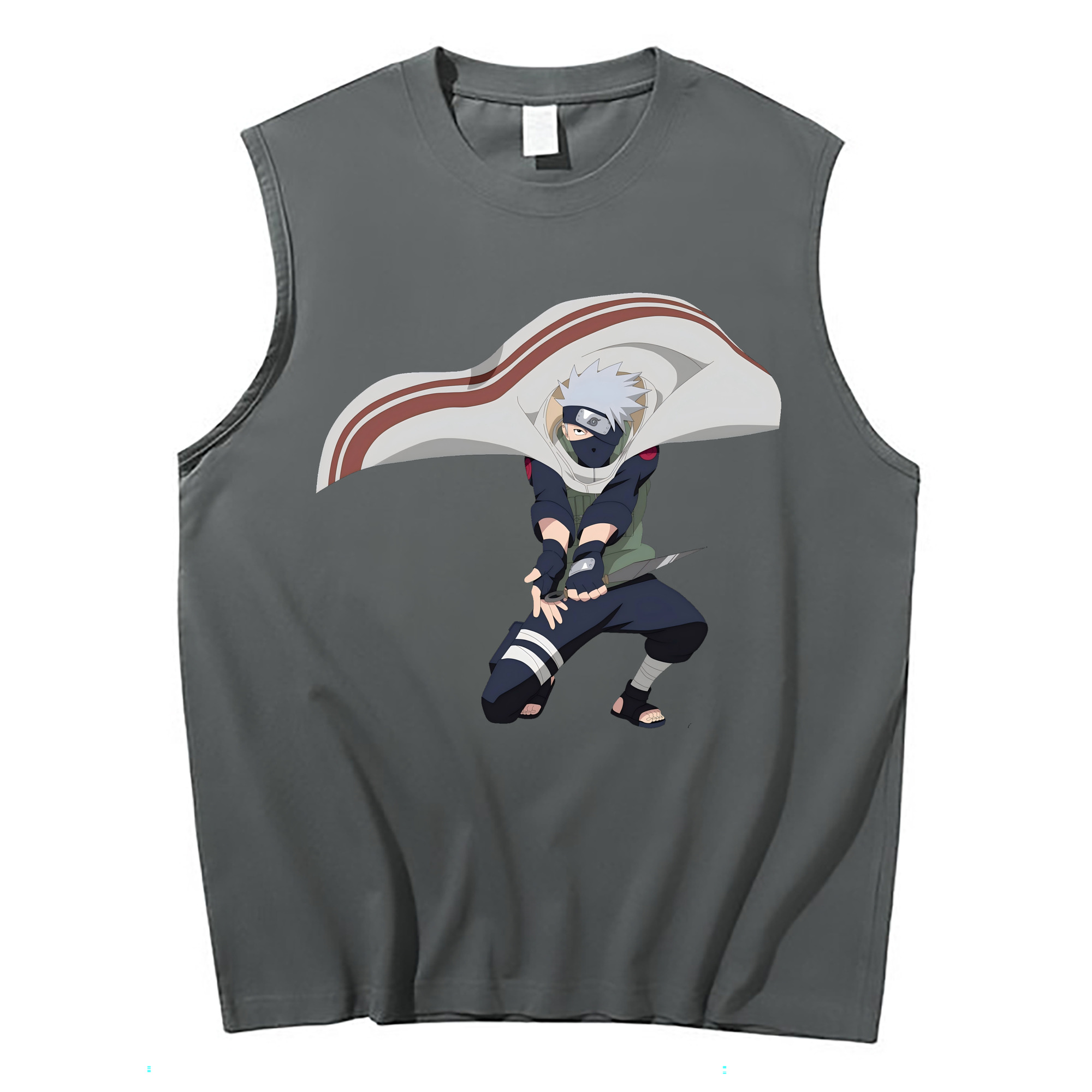（画像用） NARUTO -ナルト- はたけ カカシ Hatake Kakashi コットン100％タンクトップ（フロントプリント）